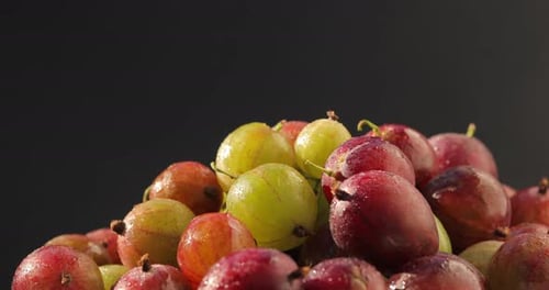 Pile of Fresh Gooseberries Close Up