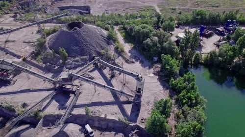 Industrial Extraction of Stone for Construction Industry