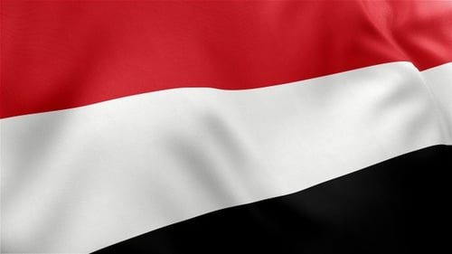 Realistic Waving Yemen Flag for National Themes