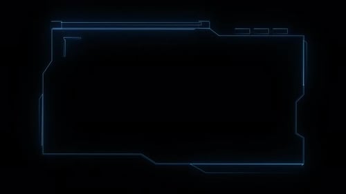 Hud Frame Digital Technology Plexus Lines, Alpha Channel