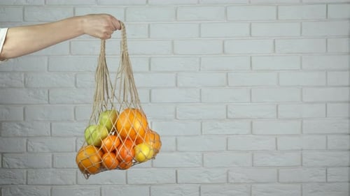 Frutas en una red