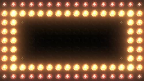 Marquee Light Board Sign Retro on Black Background