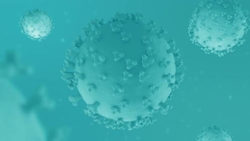 Animated 3D Microscopic Virus Cells Background Loop