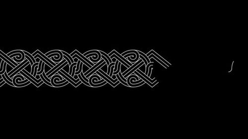 black and white ornament background animation