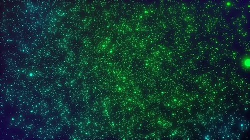 Animated Green Particle Field Background Loop
