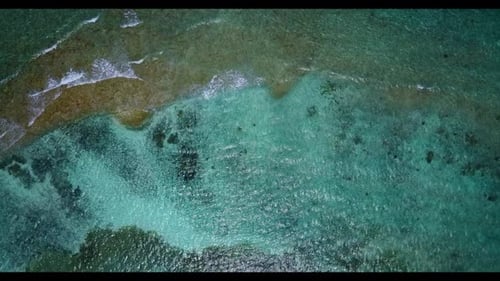 Aerial top view sky of tropical sea view beach holiday by transparent ocean and white sand backgroun
