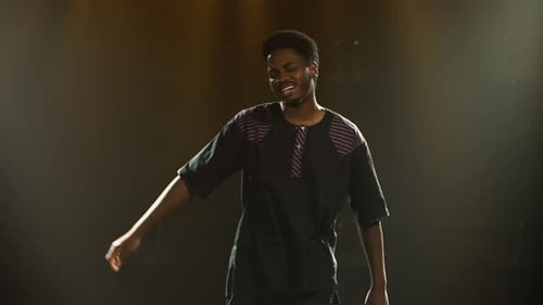 Expressive Young Man Moves with Emotion