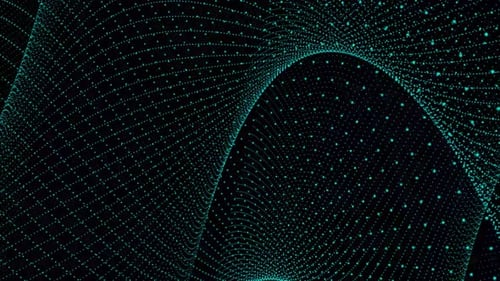 Abstract Wavy Grid Points Network Background