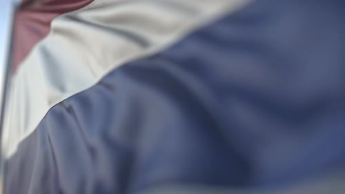 Waving Flag Motion Graphic with Vibrant Stripes