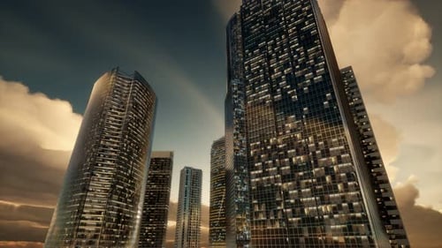 Skyscrapers or Modern Buildings in the City