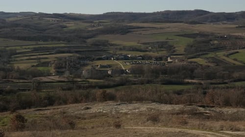GAMZIGRAD, SERBIA - DECEMBER 25, 2017 Felix Romuliana Roman palace built by Emperor Galerius filmed