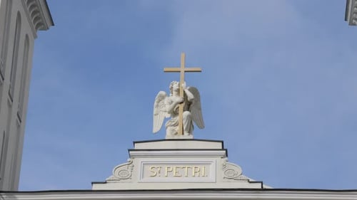 Angel Sculpture on the St. Petri Church