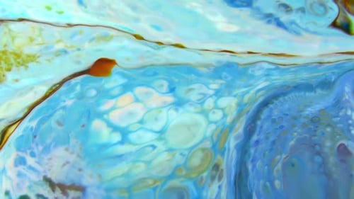 Abstract Acrylic Paint Wash in Motion