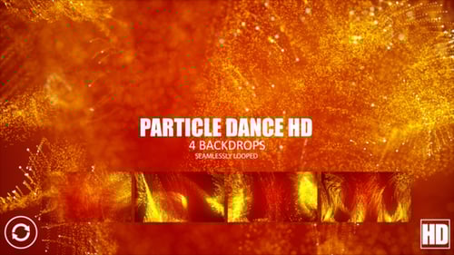 Dynamic Flowing Gold Particles Abstract Motion Background