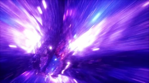 Abstract Neon Warp Speed Tunnel Effect Animation