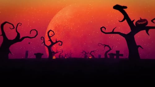 Halloween Silhouette Hintergrund Schleife