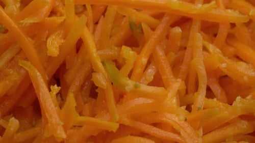 Close Up of Brightly Shredded Carrots