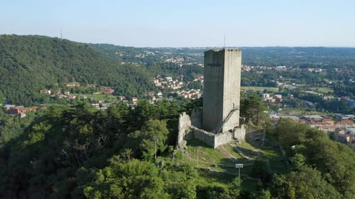 Baradello Castle Como Aerial View