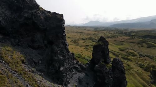 Majestic Aerial View of Rocky Cliffside and Landscape