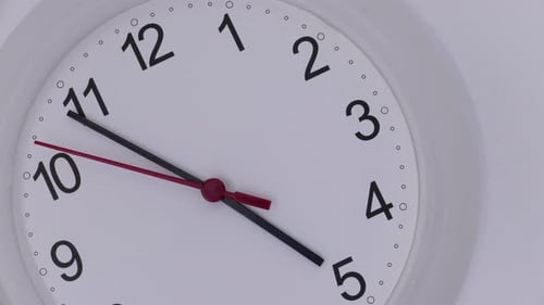 Uhr tickt fünf Stunden, Zeitraffer