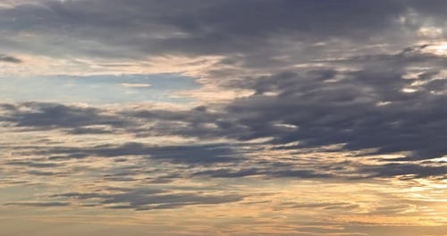 Beautiful Sunrise Sky Above Clouds with Dramatic Light
