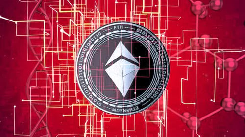 Animation abstraite de la crypto-monnaie