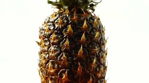 Close Up Footage of a Ripe Pineapple