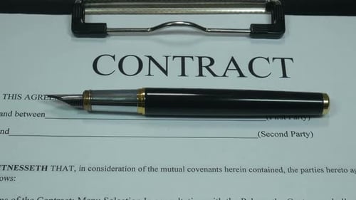 Contrato comercial e dinheiro