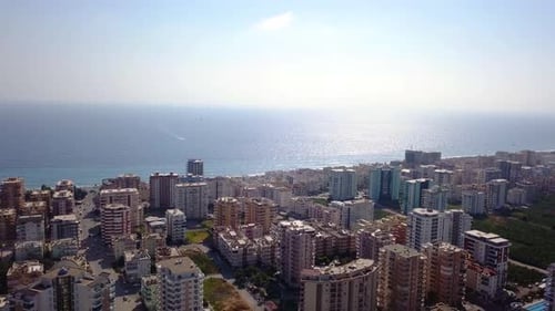 Background of sea and horizon with sky