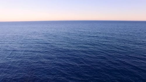 Aerial Sunset Sea Horizon