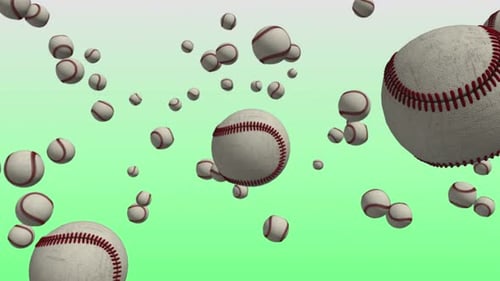 4K Baseball Ball Background Seamless Loop V2