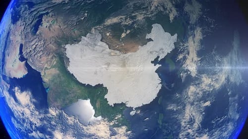 Realistic Earth Zoom Highlight Country China