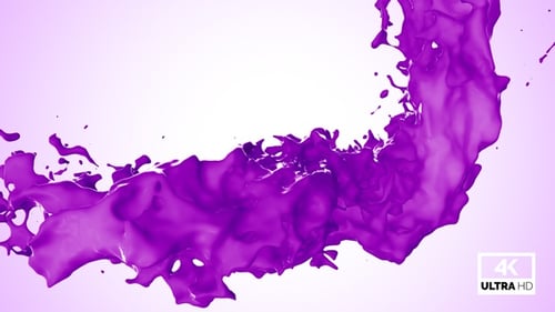Dynamic Purple Paint Splash Fluid Reveal