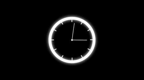 Minimal Animated Clock Icon Time Counter Loop