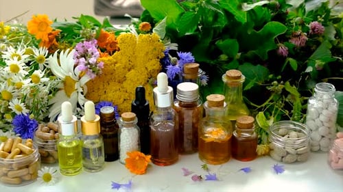Herbal Supplements and Medicine in Natural Setting
