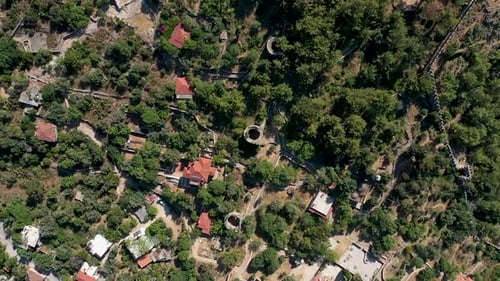 Château d'Alanya Alanya Kalesi Vue aérienne de la montagne