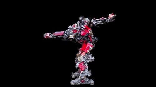 Animated 3D Robot Performing Dynamic Poses