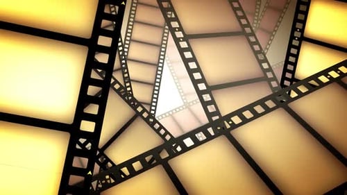 Dynamic Film Strips Cinematic Background Loop