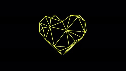 Animation transparente néon lumineux du signe du cœur. Élément de design pour une joyeuse Saint-Valentin.