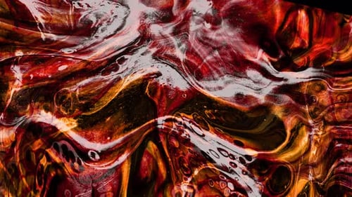 Mesmerizing Fluid Art Motion Background with Red and Orange Swirls