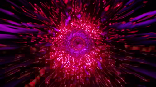 Broken Tunnel Sci Fi Vj Loop Red Background 4K