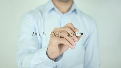 Man Writes Need Some Advice on Clear Surface