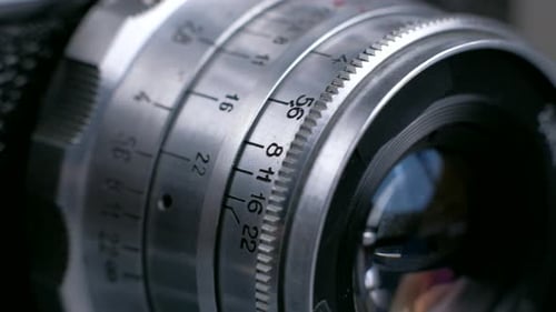 Details zum Vintage-Fotokameraobjektiv