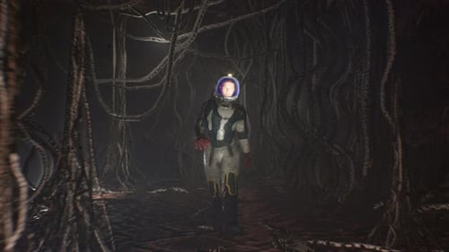 An Astronaut In A Creepy Dungeon