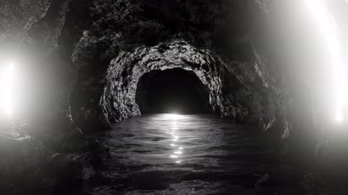 Inside Underground Stone Cave 01 4K