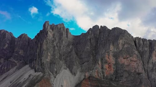 Bird's-eye View of the High Peaks of the Mountains in the Province of Bolzano, Tullen in Dolomites