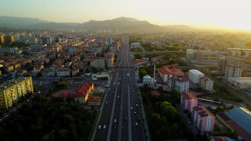 City Traffic Sunset
