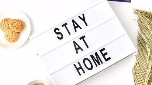 Lightbox Message to Stay at Home with Treats