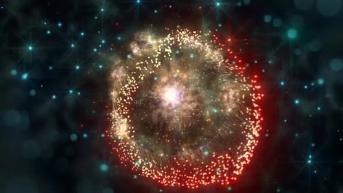 Particle Ring Motion Loop Background