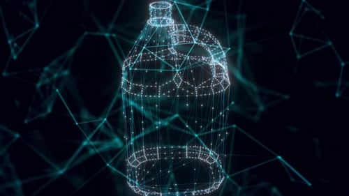 Plastic Bottles Chemistry Hologram Close Up Hd